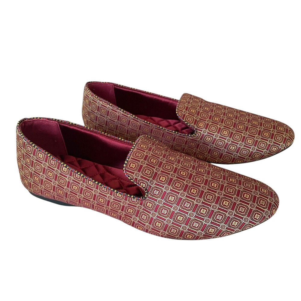 BIRDIES Starling Women's Size 12 Red Gold Slip-On Cushioned Loafer Comfort Flats - Picture 9 of 9